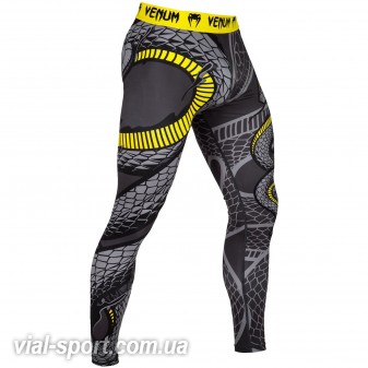 Компресійні штани Venum Snaker Spats Black Yellow